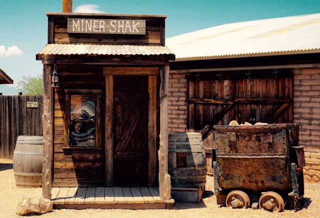 Old mine shack in the wild west