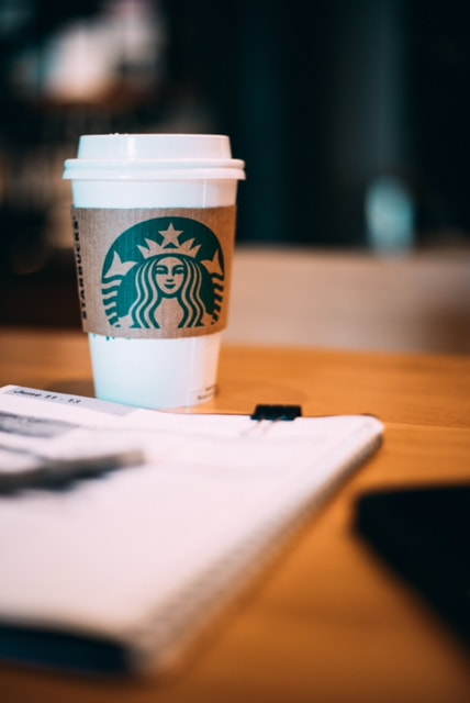 Starbucks take-away coffee. We review the group's latest results