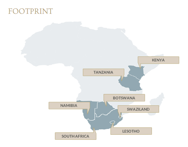 Italtile footprint in Africa