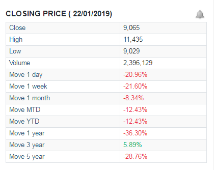 Massmart (MSM) share price plunge 
